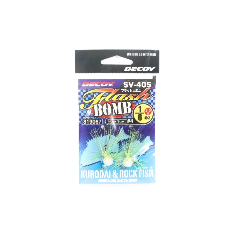 Decoy SV-40S Jig Head Flash Bomb Size 4 , 1/8 oz (9067)