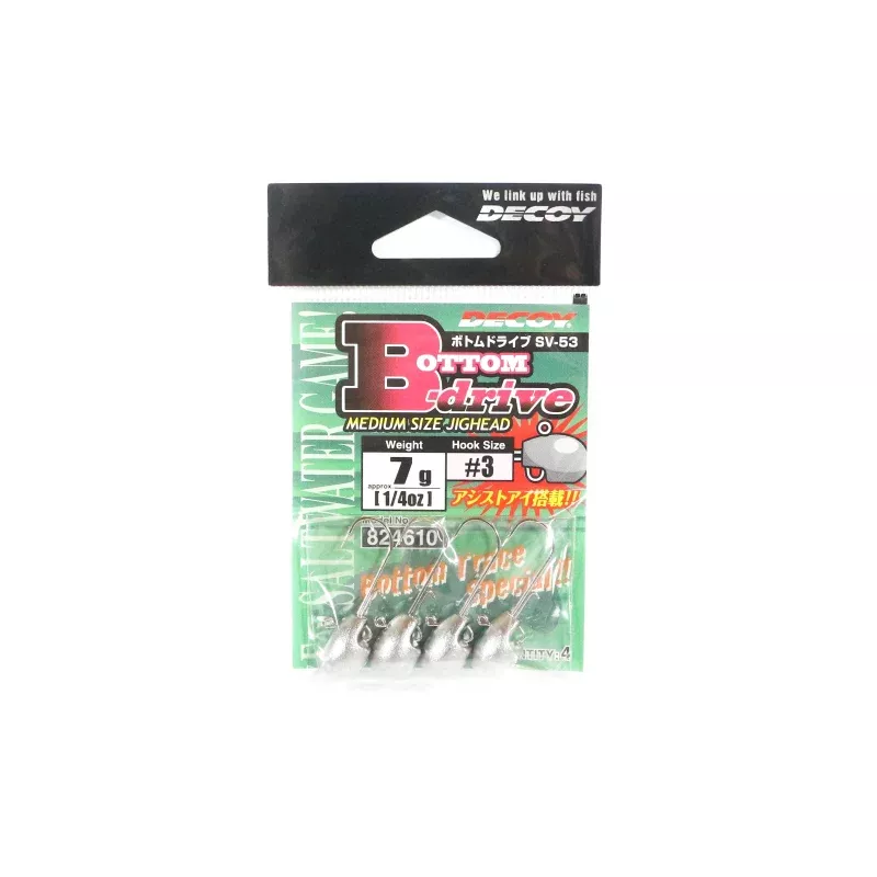 Decoy SV-53 Jig Head Bottom Drive Size 3 , 7 grams (4610)