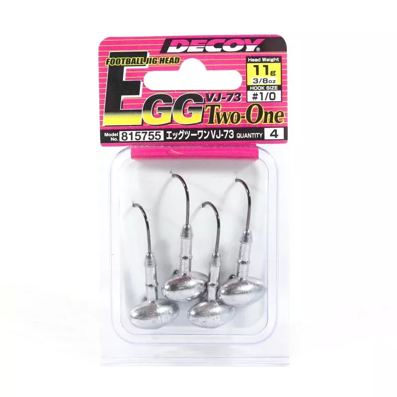 Decoy VJ-73 Jig Head Egg Two-One Hook Size 1/0 , 10 grams (5755)