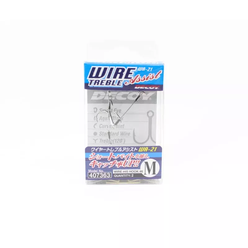 Decoy WA-21 Wire Treble Assist Hook Size M (6) (7363)