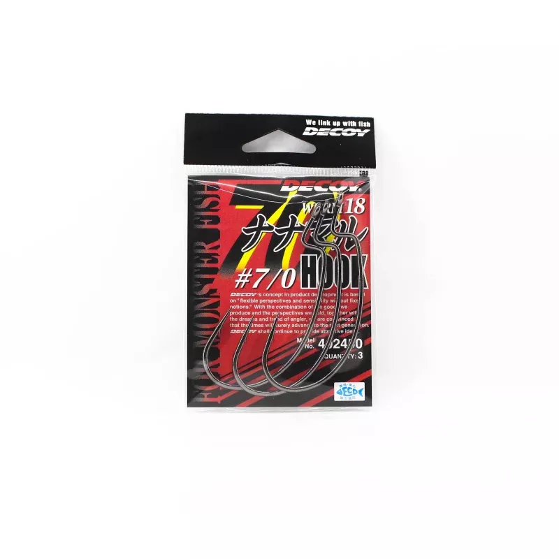 Decoy Worm 18 Wide Gap Offset Worm Hooks Size 7/0 (2450)