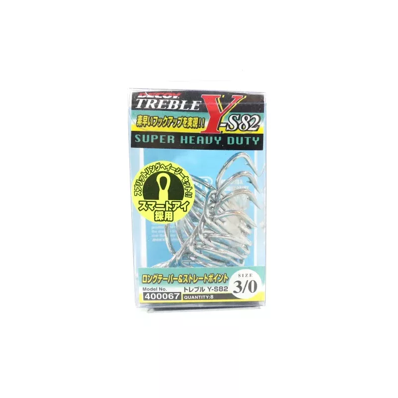 Decoy Y-S82 Treble Hook Heavy Duty Treble Hooks Size 3/0 (0067)