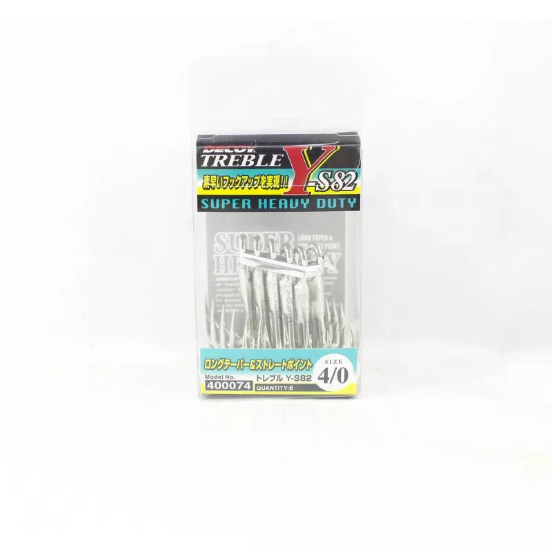 Decoy Y-S82 Treble Hook Heavy Duty Treble Hooks Size 4/0 (0074)
