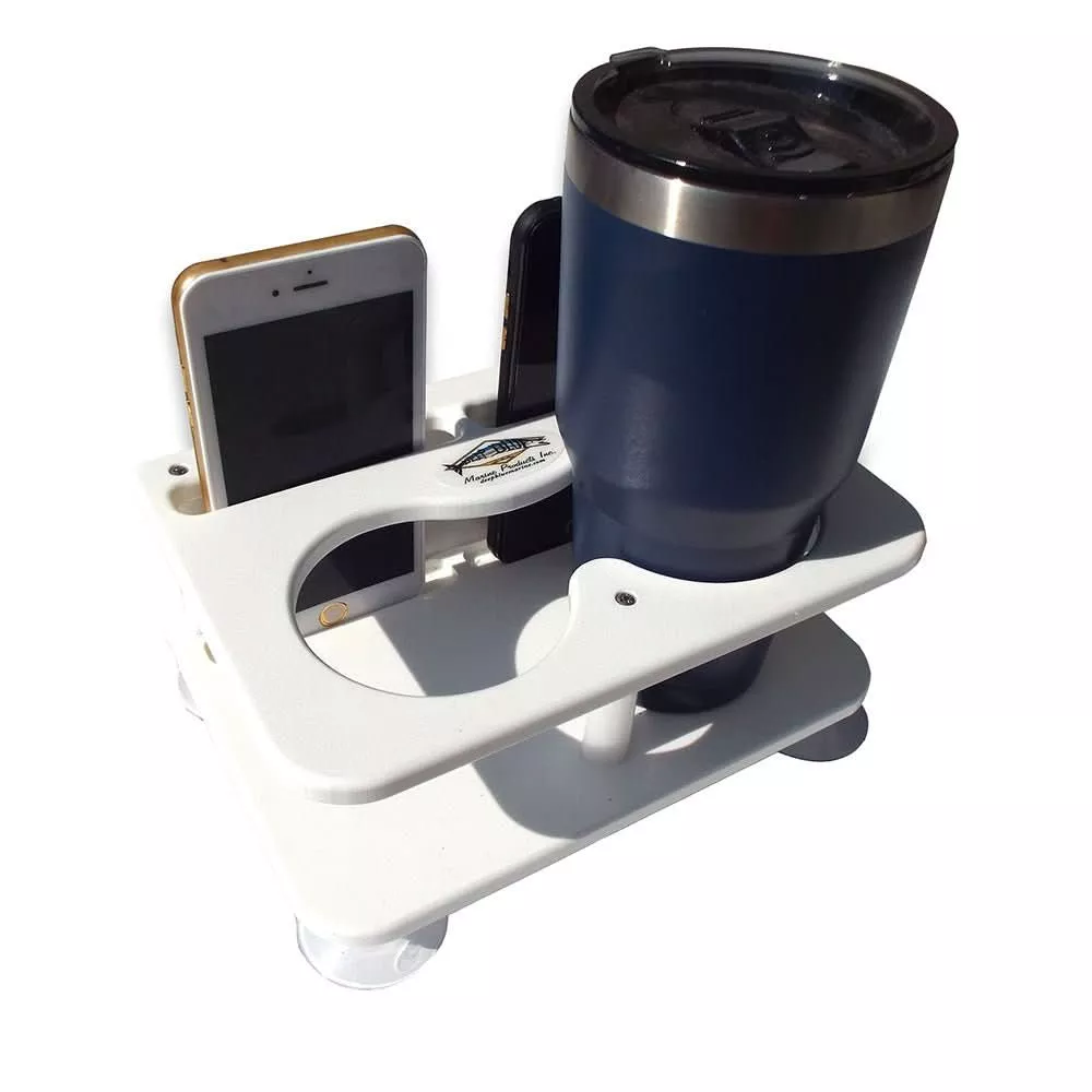 Deep Blue Marine Double Drink/Binocular/2 Cell Phones w/Suction Cups – SMDH-CELL