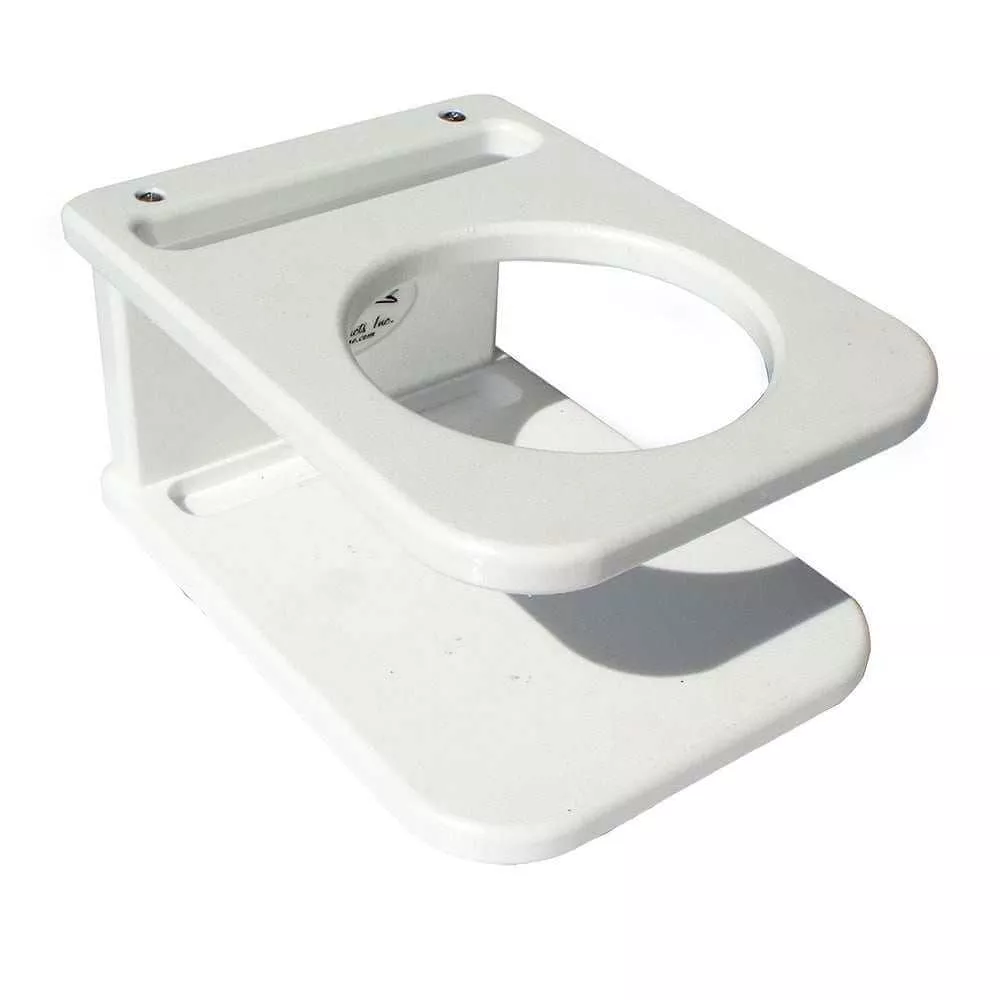 Deep Blue Marine Side Mount Single Drink Holder - Suction Cup Mount - White - SSDH