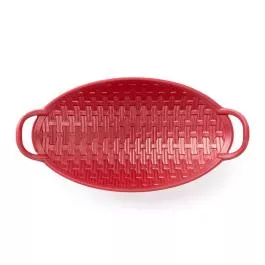 Demdaco Red Melamine Bread Basket – 14.5x8in