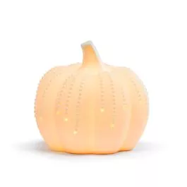 Demdaco White LED Ceramic Pumpkin