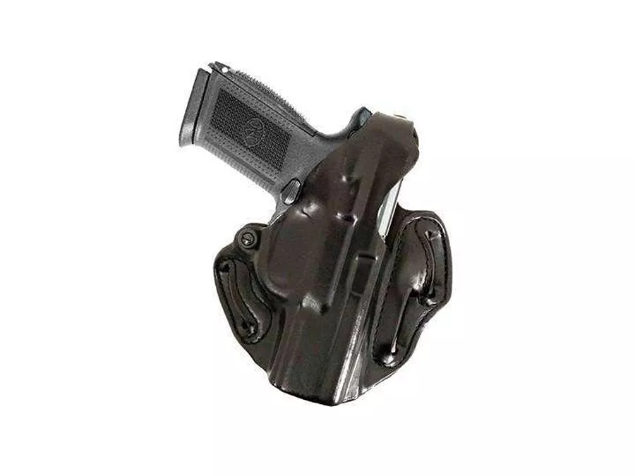 Desantis Gunhide Thumb break scabbard OWB leather belt slide, Black, Right