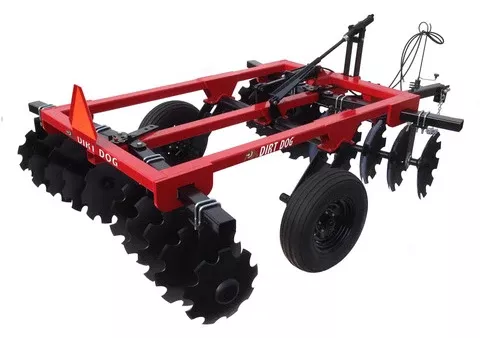 Dirt Dog Pull Disc Harrow | Model DHP-8 | Max Cultivation Width 8′-6″ | 35-100 HP | For Tractors