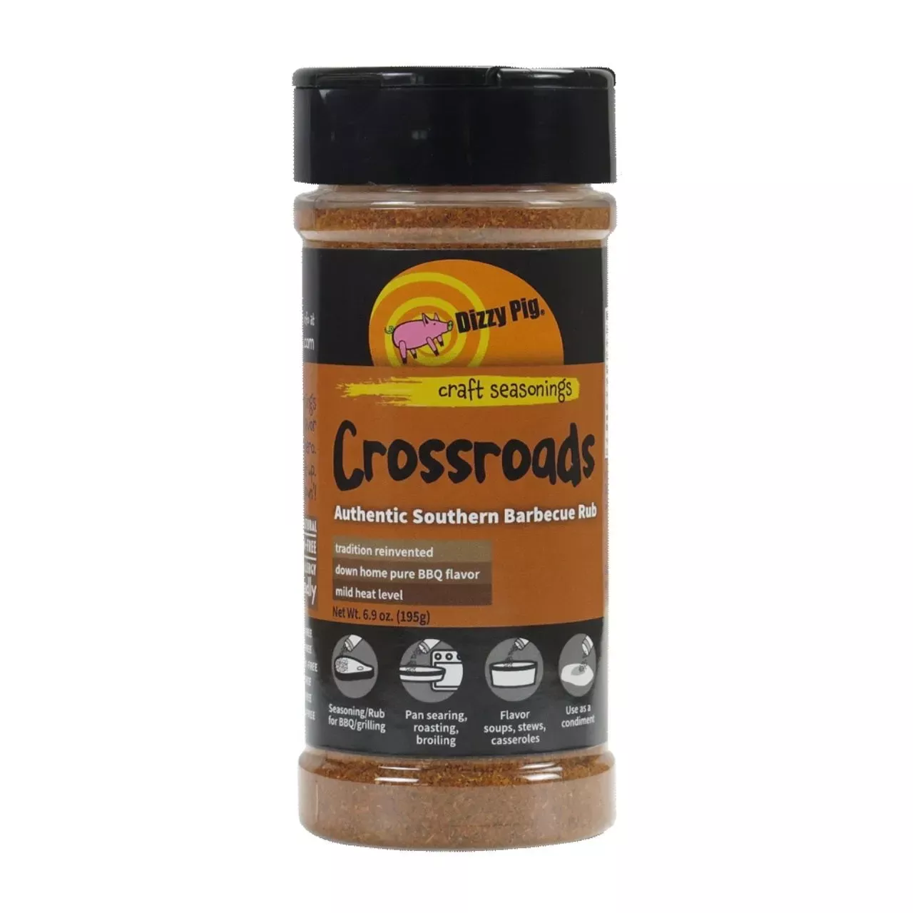 Dizzy Pig Crossroads Authentic Southern BBQ Seasoning 8 oz. Shaker