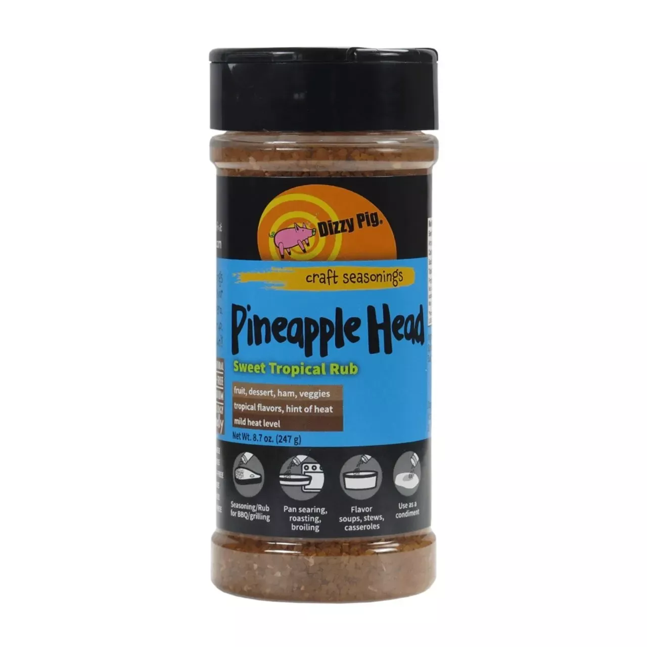 Dizzy Pig Pineapple Head Savory Sweet Seasoning 8 oz. Shaker