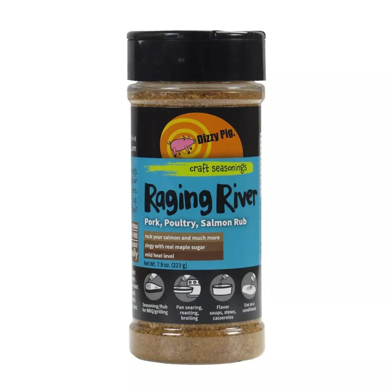 Dizzy Pig Raging River Salmon Seasoning 8 oz. Shaker