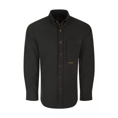DRAKE Men's Autumn Brushed Twill Solid LS Shirt (DS2190)