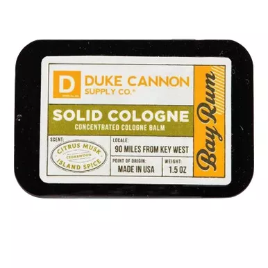 Duke Cannon Supply Co. Solid Cologne Bay Rum Citrus MuskMen's Balm, 1.5 oz.