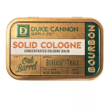 Duke Cannon Supply Co. Solid Cologne Bourbon – Charred Oak Barrel – Men’s Concentrated Balm 1.5 oz.