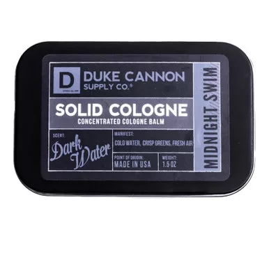 Duke Cannon Supply Co. Solid Cologne Midnight Swim Concentrated Balm, 1.5 oz.