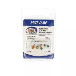 Eagle Claw Lazer Sharp Tungsten Ice Jig Kit 3 - Arctic and Jade Drop