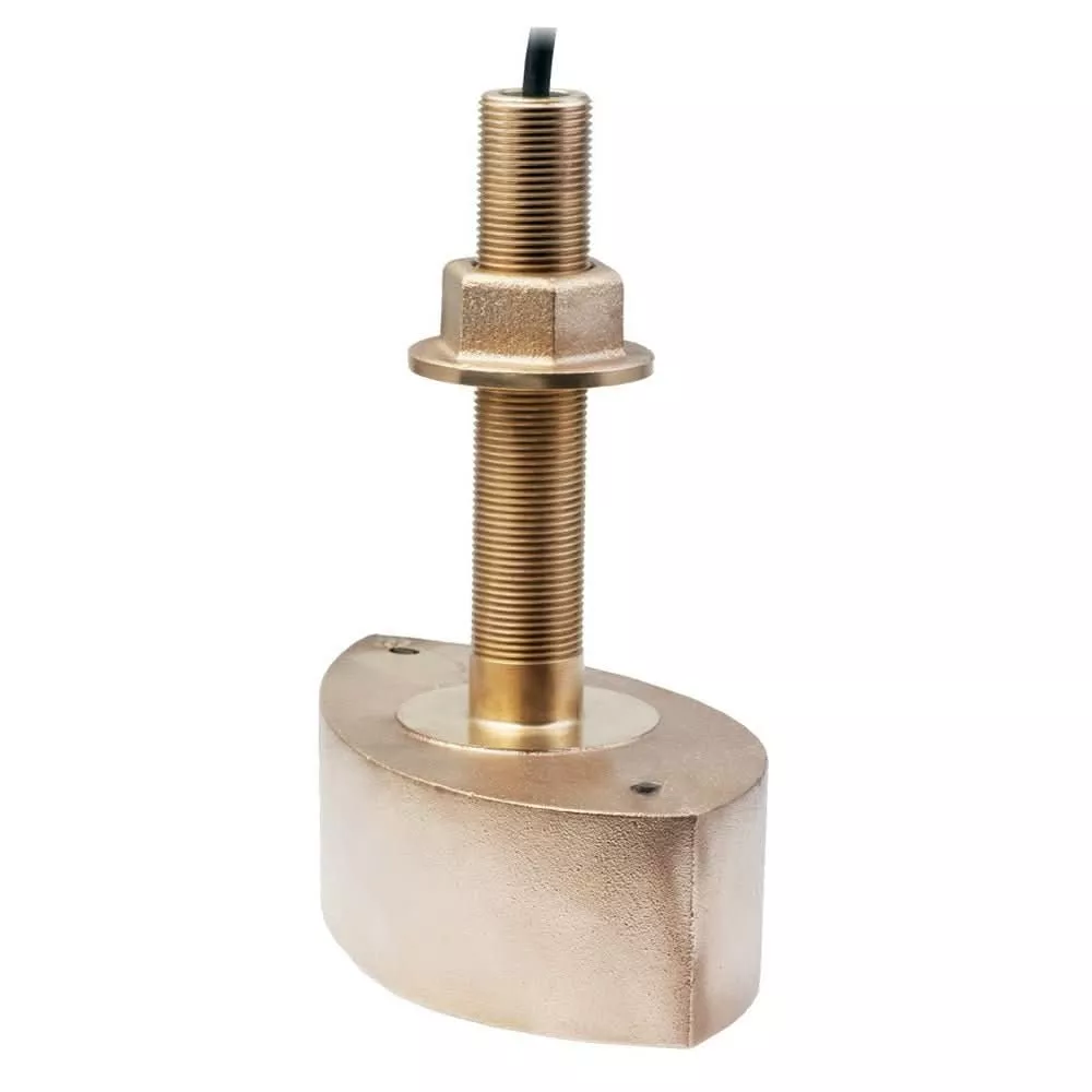 Echonautics Bronze Stem Thru-Hull CW Dual Frequency Transducer – 600W, 50/200kHz – CB101D600CW