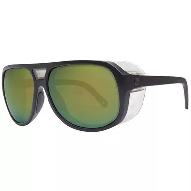 ELECTRIC Stacker Matte Black/Green Polarized Pro Sunglasses (EE15001022)