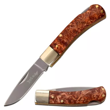 Elk Ridge Trapline Folding Knife Brown 2.25"