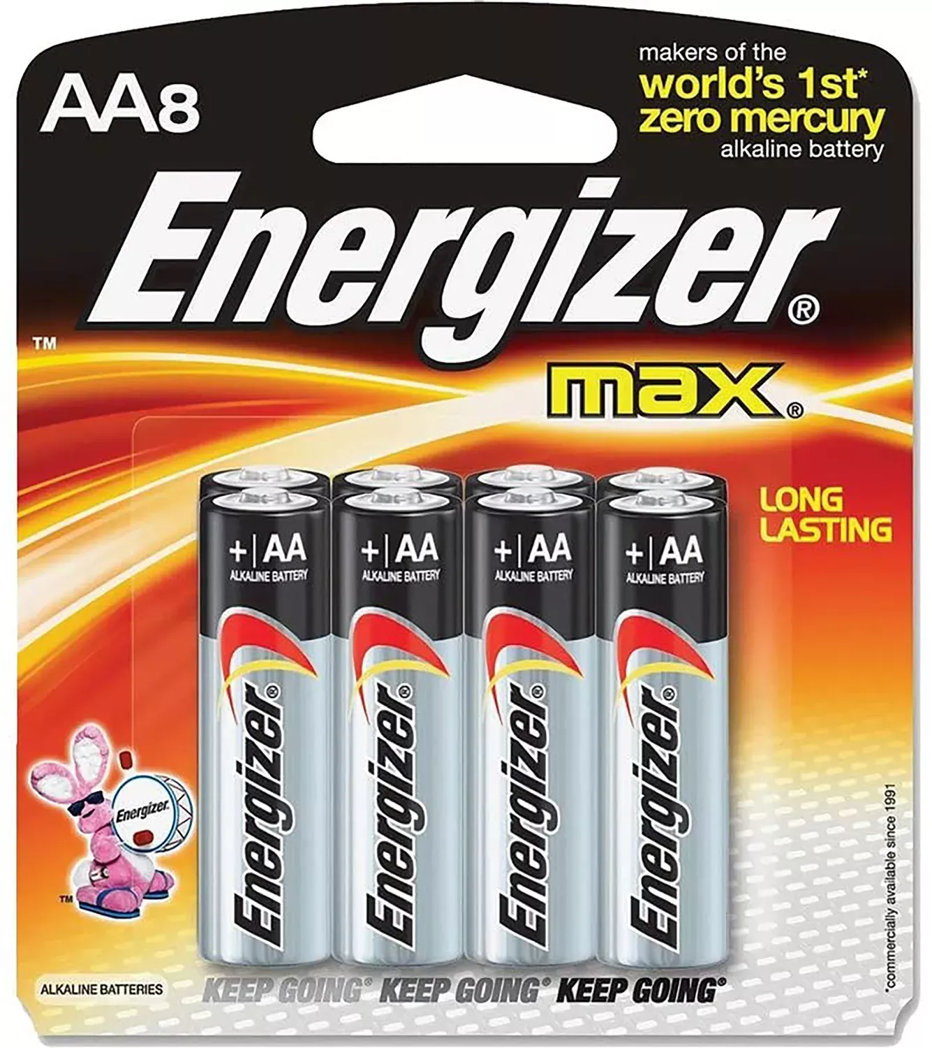 Energizer AA Max 1.5V Alkaline 8 Batteries Per Pack