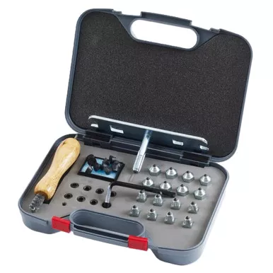 EQUI-ESSENTIAL Horse Shoe Graphite Grey Stud Kit with Plastic Case (464173GRGY-ONE)