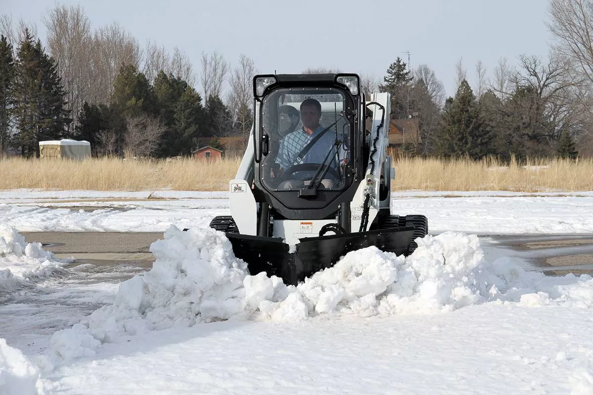 Erskine V-Plow | Blade Width 84″, 96″ & 108″ | 15–20 GPM | For Skid Steers
