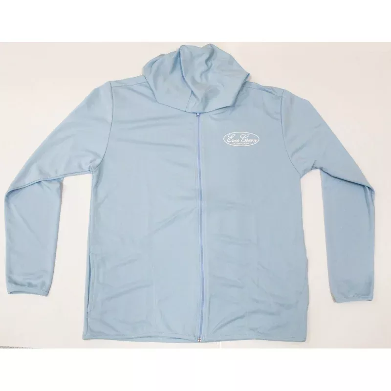 Evergreen Hoodie Dry Zip Parka Type A Size LL Light Blue (8773)