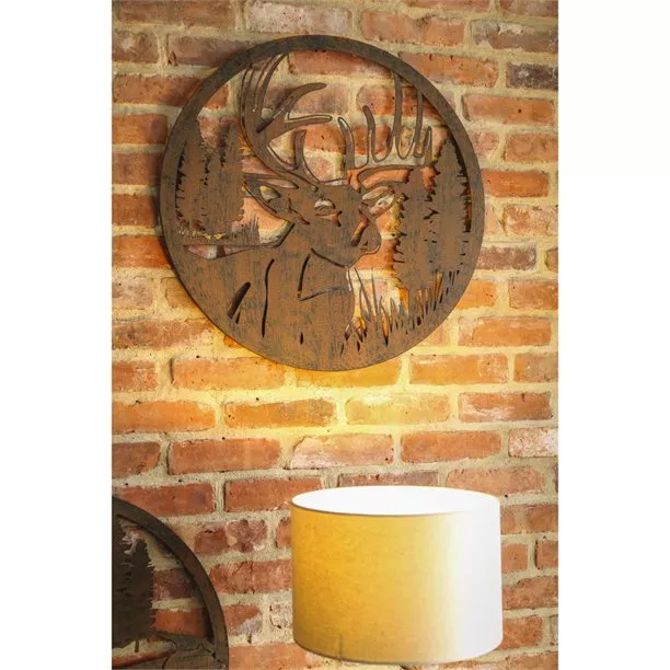 Evergreen Lasercut Deer Outdoor Metal Wall Decor #6M587