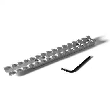 EVOLUTION GUN WORKS 0 MOA Silver Picatinny Rail For Ruger 10/22 (46110)