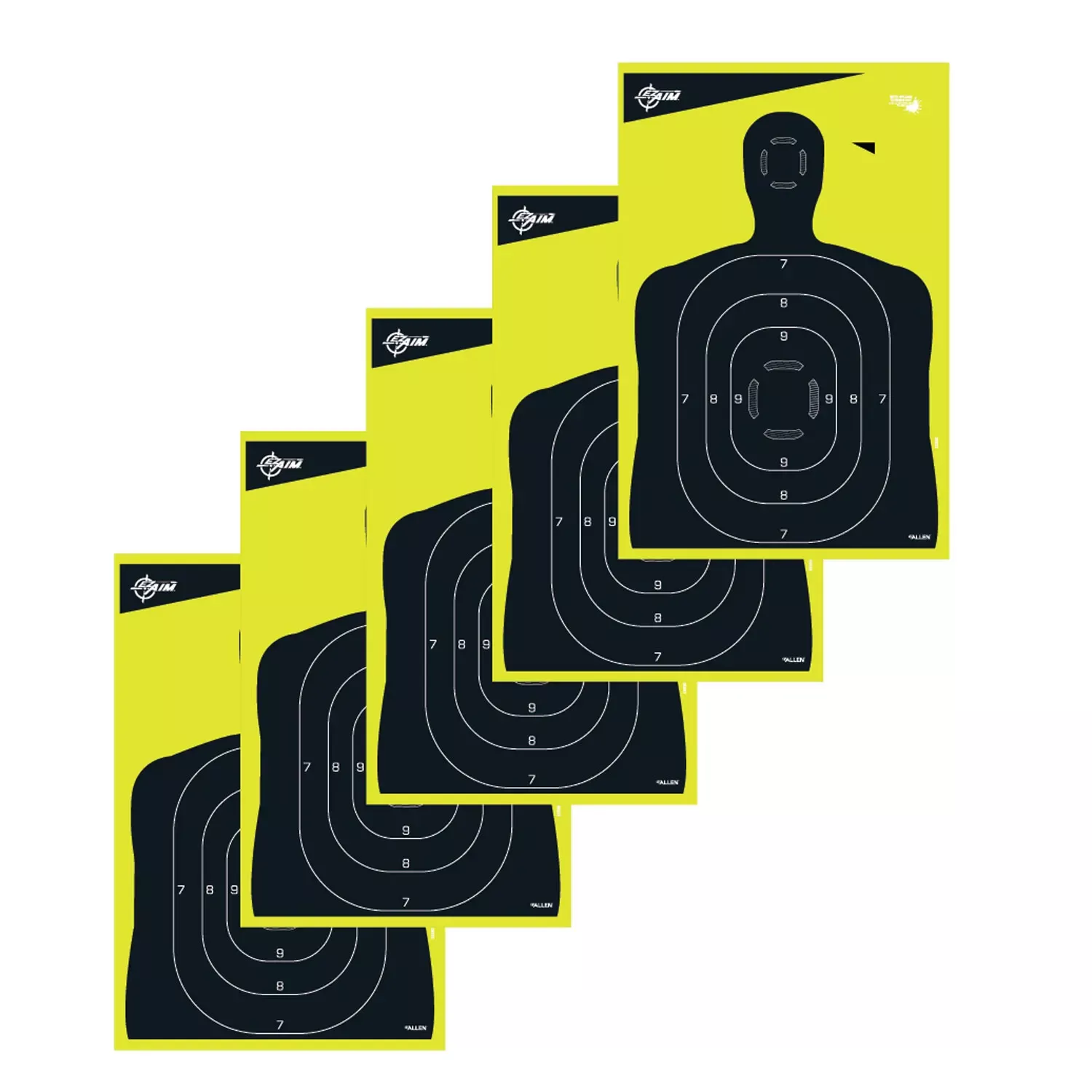 EZ-Aim Splash Silhouette Paper Hanging 12″ x 18″ Black/Yellow 5 Pack