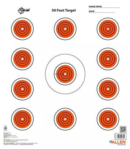 Ezaim 11 Spot Indoor Paper Target 12×12 13 Pk.