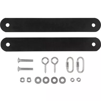 EZAim 15247 Rubber Strap Gong Hanging Kit, Black