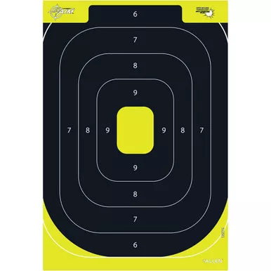 EZAim 15372 Splash IPSC Silhouette Targets 12×18 Inches, Black, 8 Pack