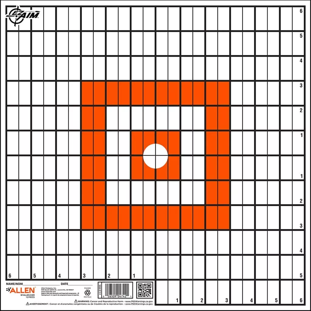 Ezaim Grid Paper Targets 12×12 12 Pk.