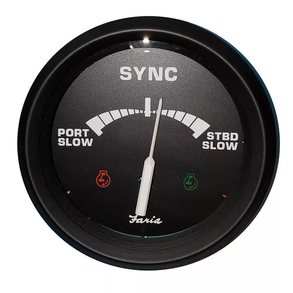 Faria 4″ Gauge Engine Synchronizer f/Dual Engines Gas & Diesel