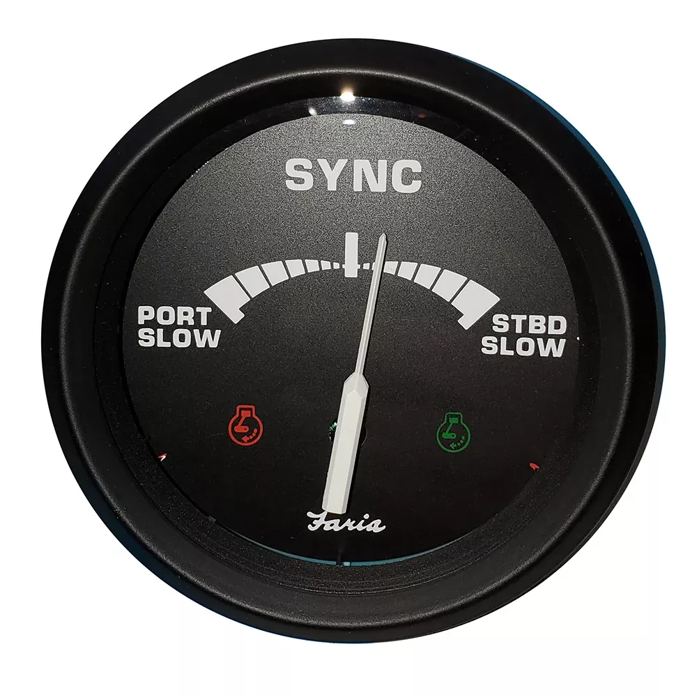 Faria 4″ Gauge Engine Synchronizer f/Dual Engines GasDiesel [32807]