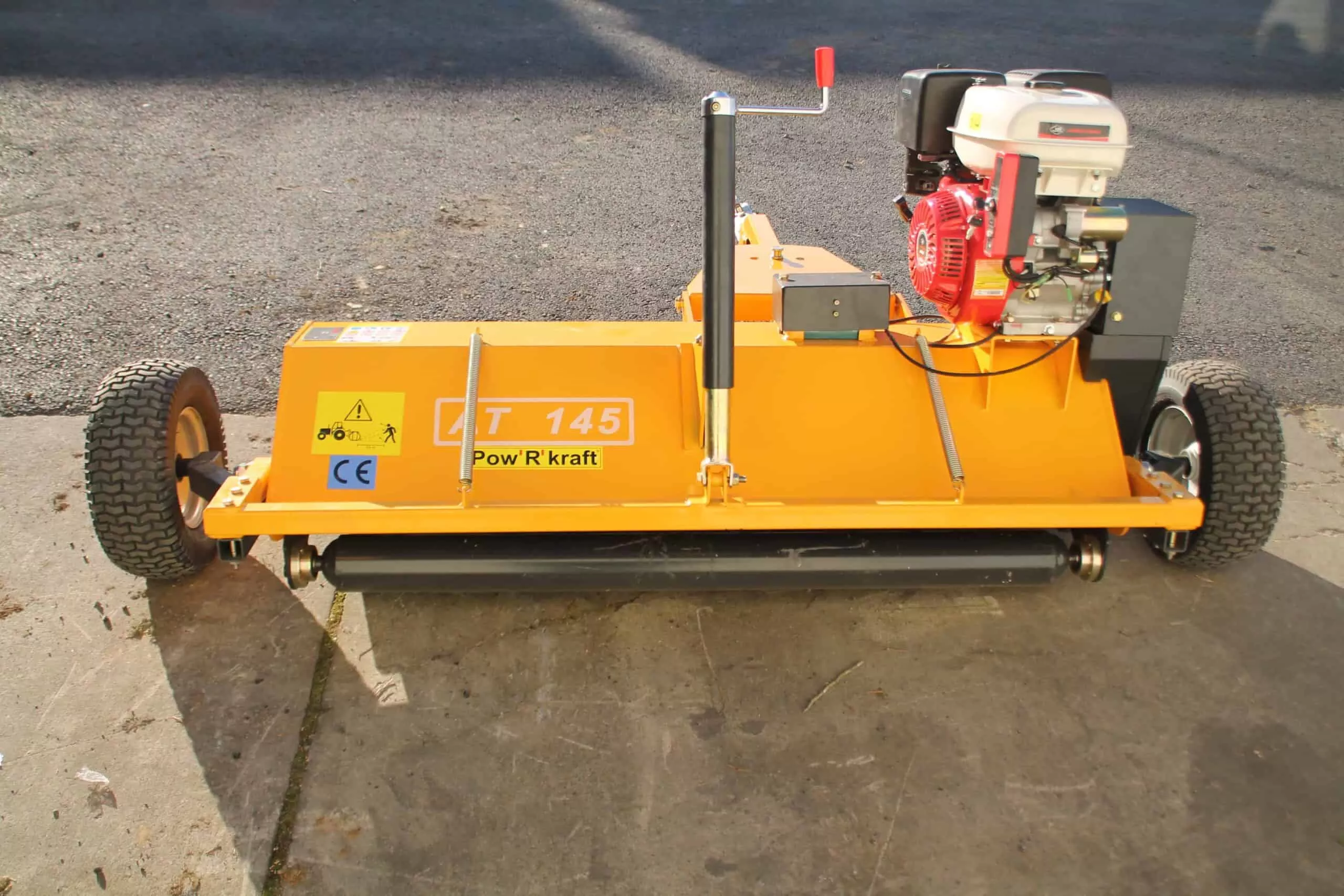 Farmer Helper Gas AT Towable Flail Mower | Model PK-AT145E | Mowing Deck Width 59″ | Gas Engine 15 HP | For ATVs/UTVs & Tractors