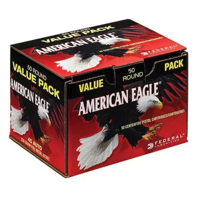 Federal American Eagle .45 ACP 230gr FMJ Value 50PK