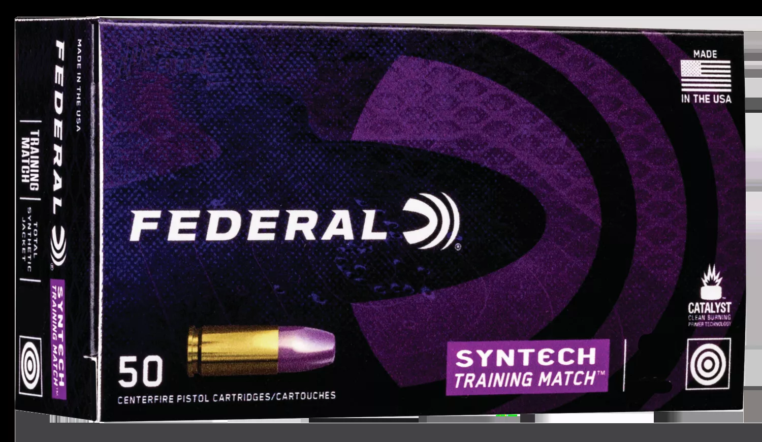 Federal American Eagle Training Match 9mm Luger 124 gr Total Syntech Jacket Flat Nose (TSJFN) 50/Box