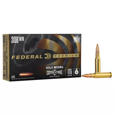 Federal Gold Medal CenterStrike 308 Win 175 Grain 20 Rounds