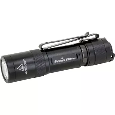 Fenix FX-E12V3 200 Lumen EDC Flashlight, Black