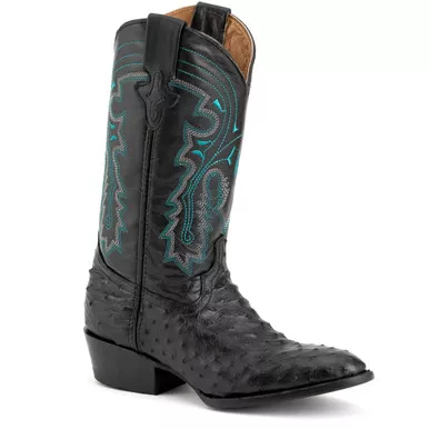 FERRINI Men’s Colt Full Quill Ostrich R-Toe Boots