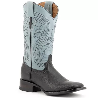 FERRINI Men’s Smooth Ostrich Morgan Square Toe Boots