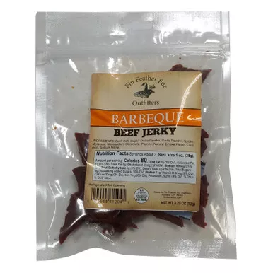 Fin Feather Fur Outfitters BBQ Beef Jerky 3.25 Oz
