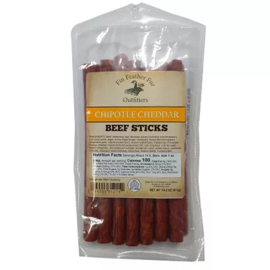 Fin Feather Fur Outfitters Chipotle/Cheddar Beef Sticks 14.5 Oz