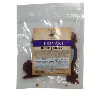 Fin Feather Fur Outfitters Teriyaki Beef Jerky 3.25 Oz