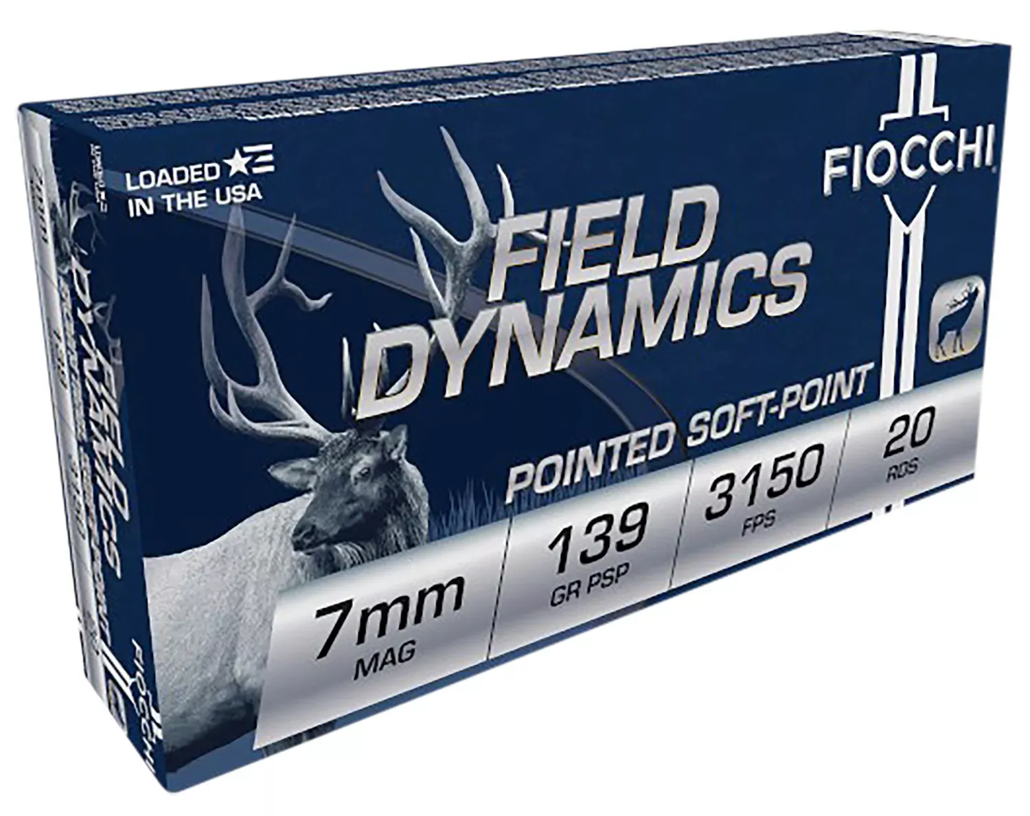 Fiocchi Field Dynamics 7mm Rem Mag 139 Gr. Pointed Soft Point 20/Box