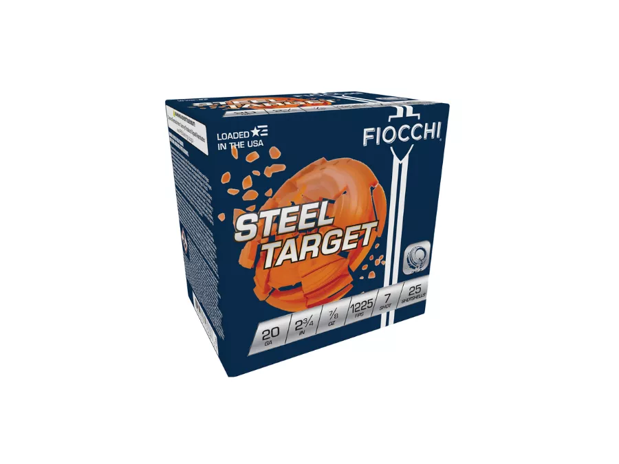 Fiocchi Steel Target Shotshell Loads, 20 Gauge, 25