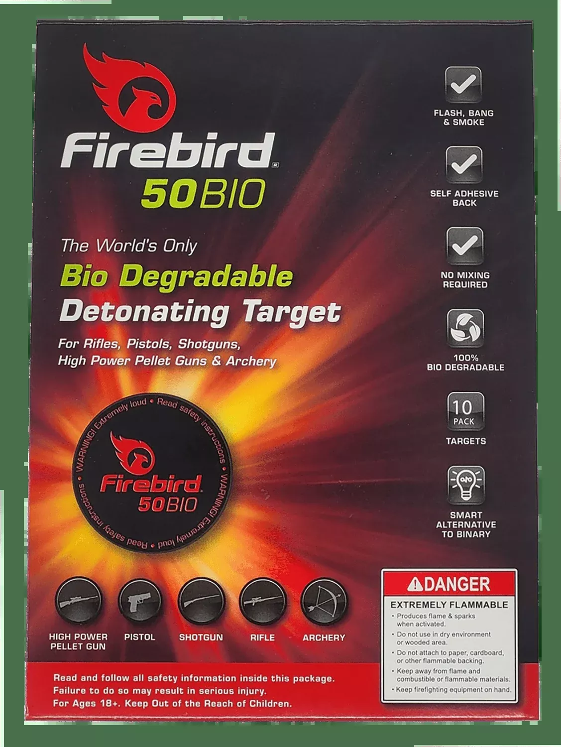 Firebird 50BIO Detonating Targets – 10 Pack